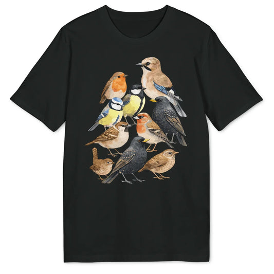 Watercolor Birds - Black