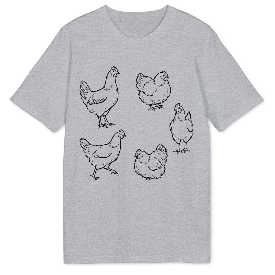 Chicken Sketch - Heather Grey