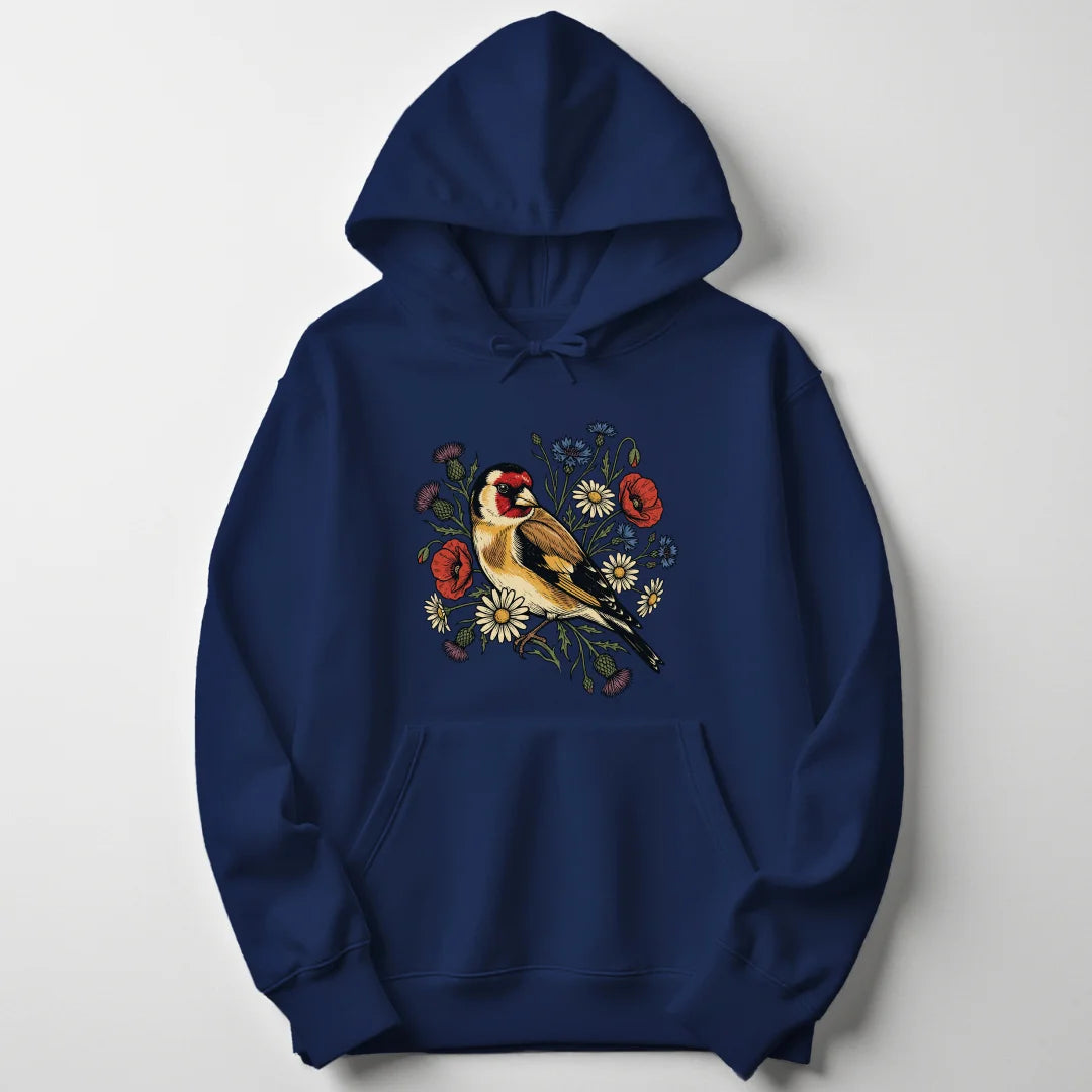 Floral Goldfinch - Navy
