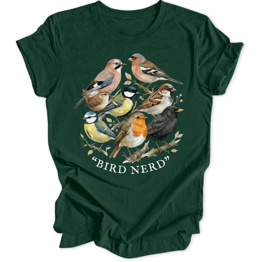 Vintage Bird Nerd - Forest Green