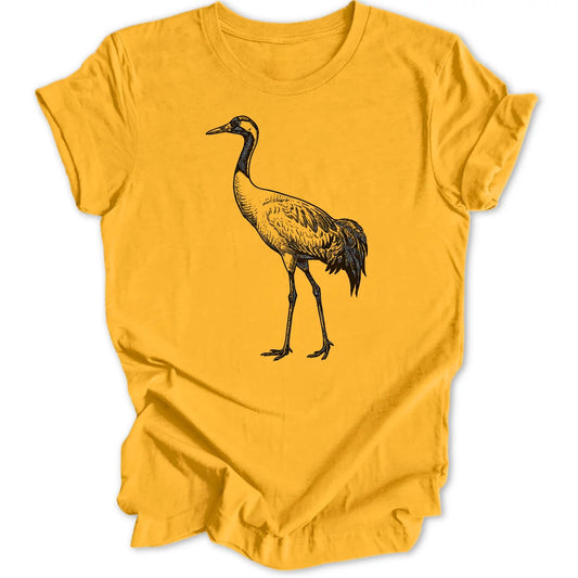 Crane Engraving - Gold
