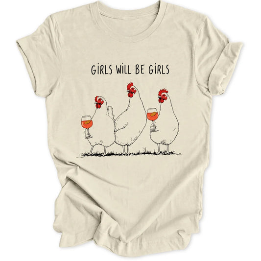 Girls Chickens - Natural