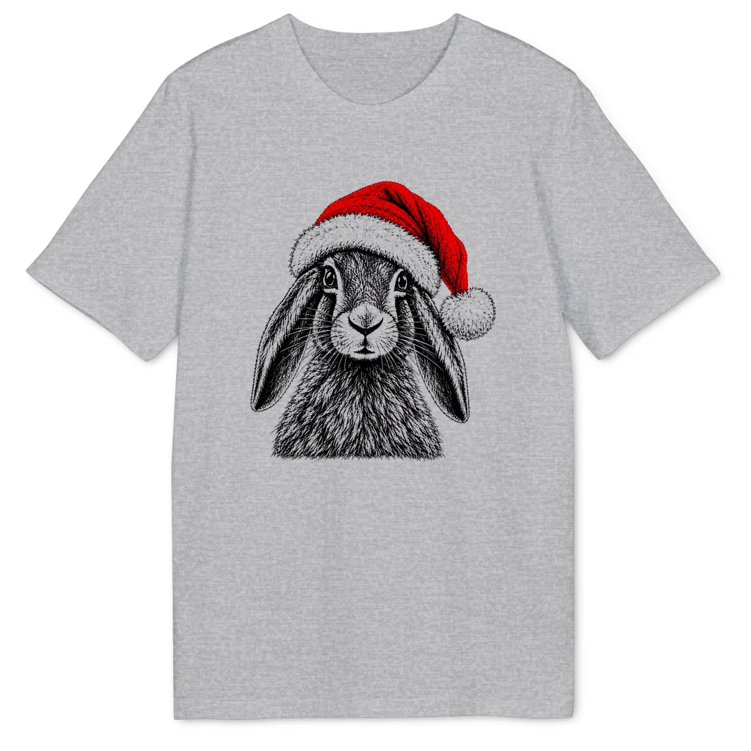 Santa Hare - Heather Grey