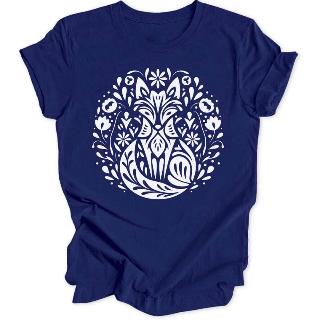 Abstrakter Fuchs Unisex T-Shirt T-Shirt Navy / S