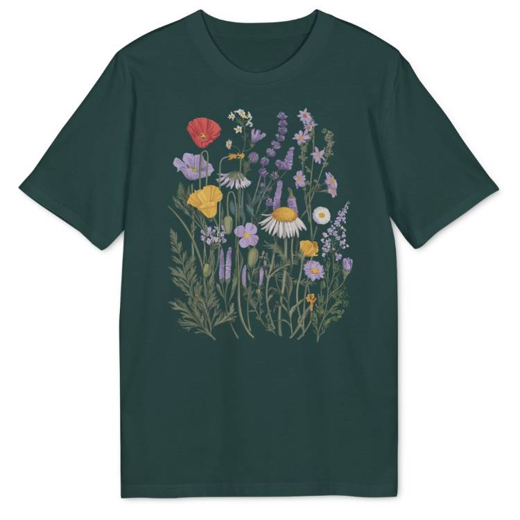 Art Nouveau Flowers Bio T-Shirt - Wild Spirit
