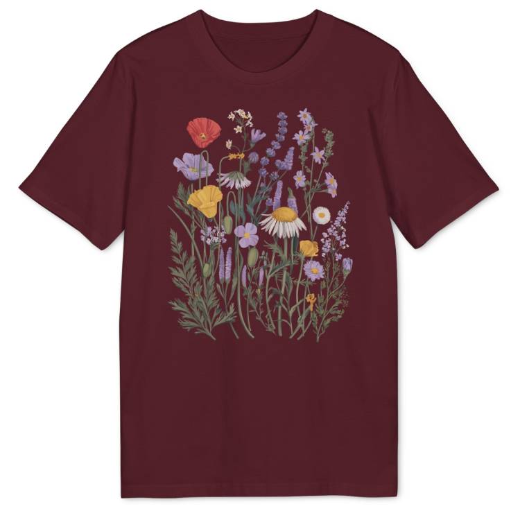 Art Nouveau Flowers Bio T-Shirt - Wild Spirit