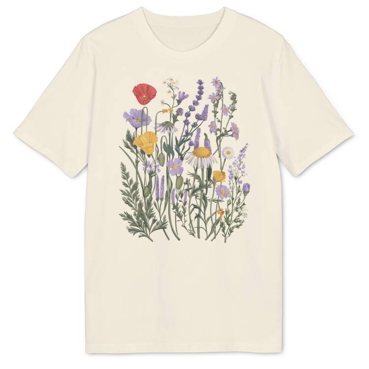 Art Nouveau Flowers Bio T-Shirt - Wild Spirit