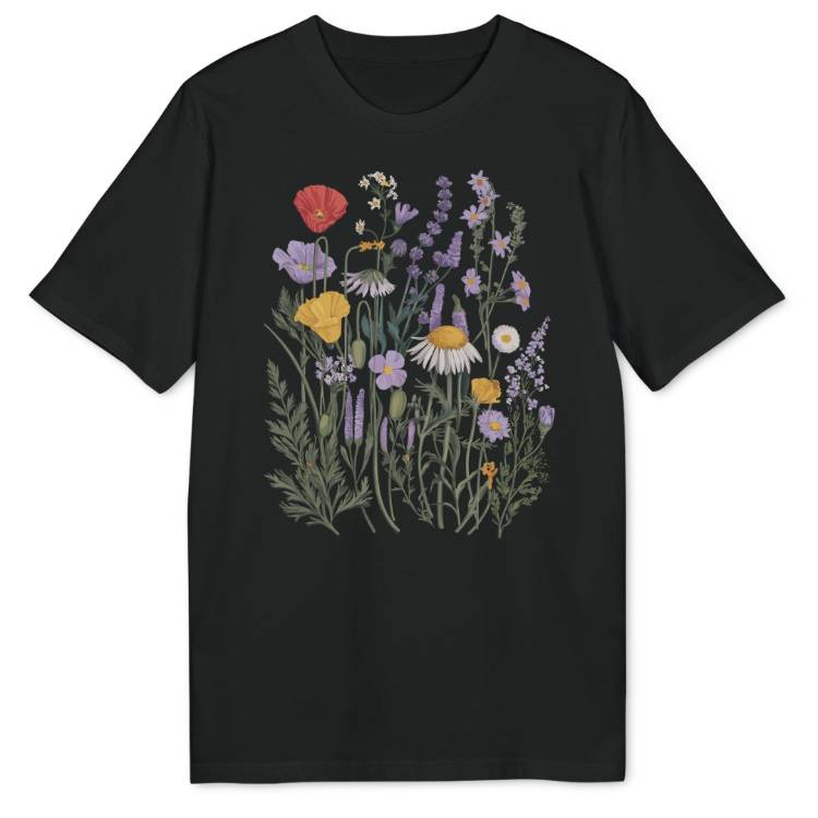 Art Nouveau Flowers Bio T-Shirt - Wild Spirit