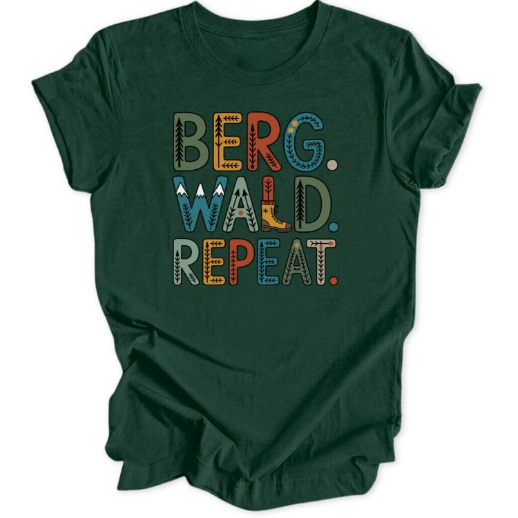 Berg Wald Repeat Unisex T-Shirt - Wild Spirit