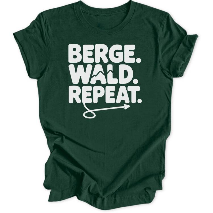 Berge Wald Repeat Unisex T-Shirt - Wild Spirit