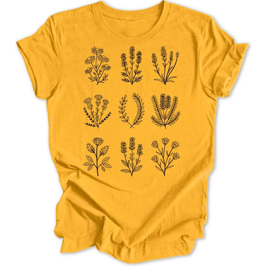 Blooming Grid Unisex T-Shirt - Wild Spirit