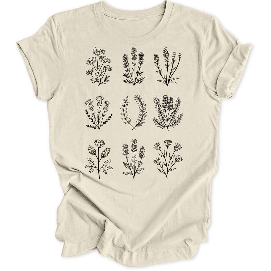 Blooming Grid Unisex T-Shirt - Wild Spirit