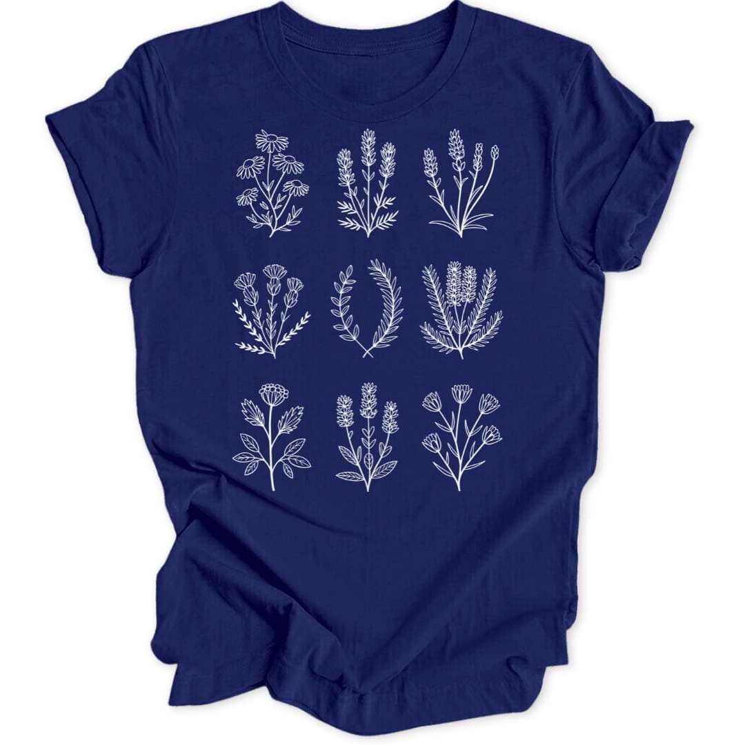 Blooming Grid Unisex T-Shirt - Wild Spirit