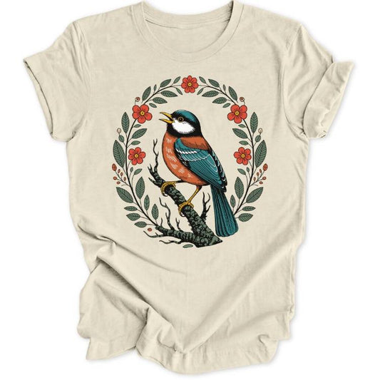 Blumen Vogel Unisex T-Shirt - Wild Spirit