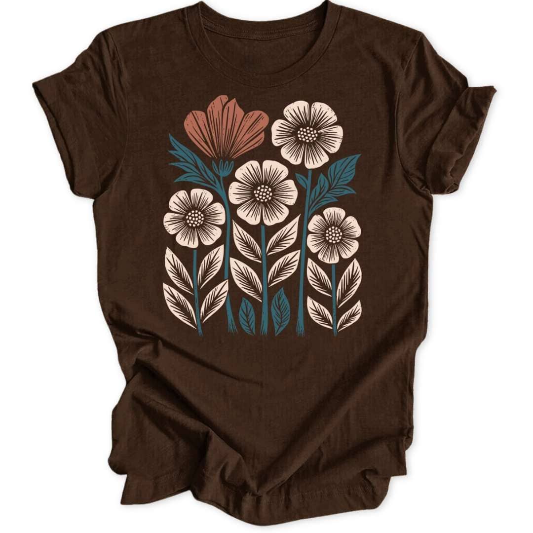 Blumengarten T-Shirt T-Shirt Braun / S