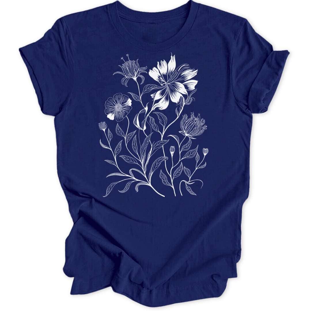 Blumenlinien Unisex T-Shirt - Wild Spirit