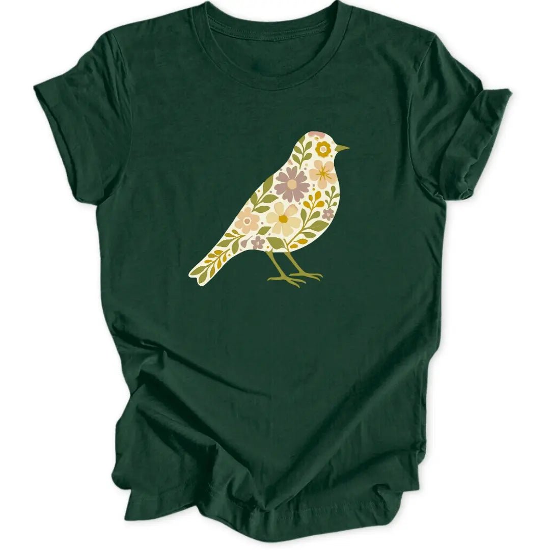 Botanical Bird Unisex T-Shirt - Wild Spirit