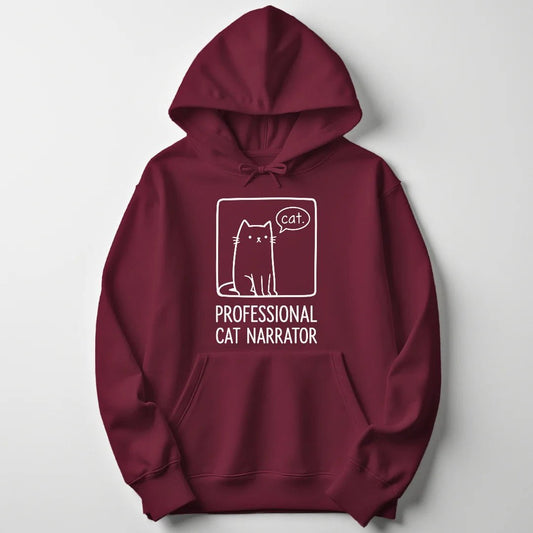 Cat Narrator Doodle Unisex Hoodie - Wild Spirit