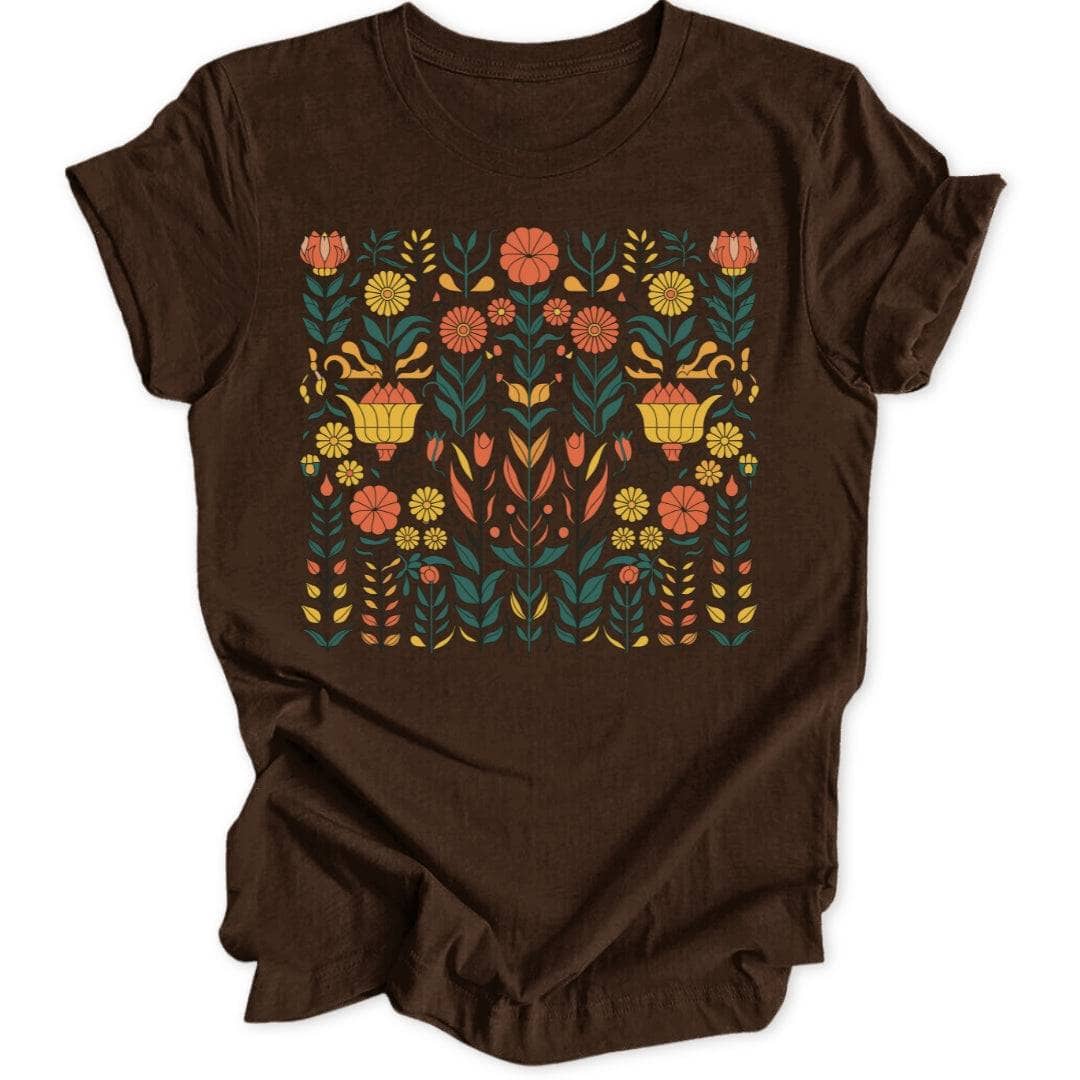 Cottage Flower T-Shirt T-Shirt Braun / S