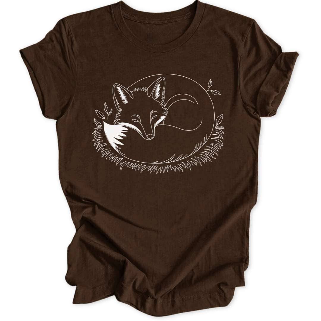 Cozy Fuchs Unisex T-Shirt T-Shirt Braun / S