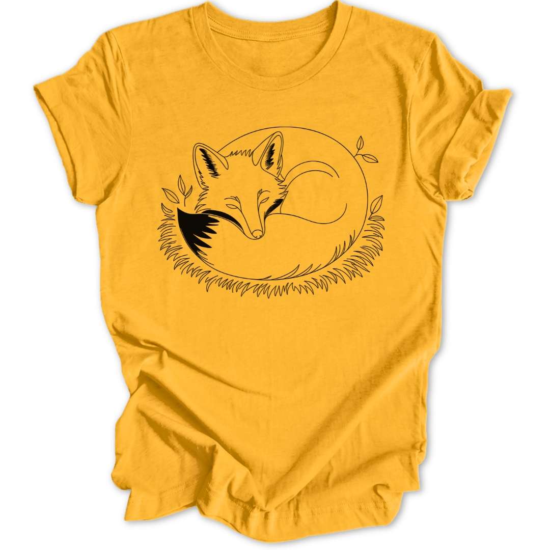 Cozy Fuchs Unisex T-Shirt T-Shirt Gold / S