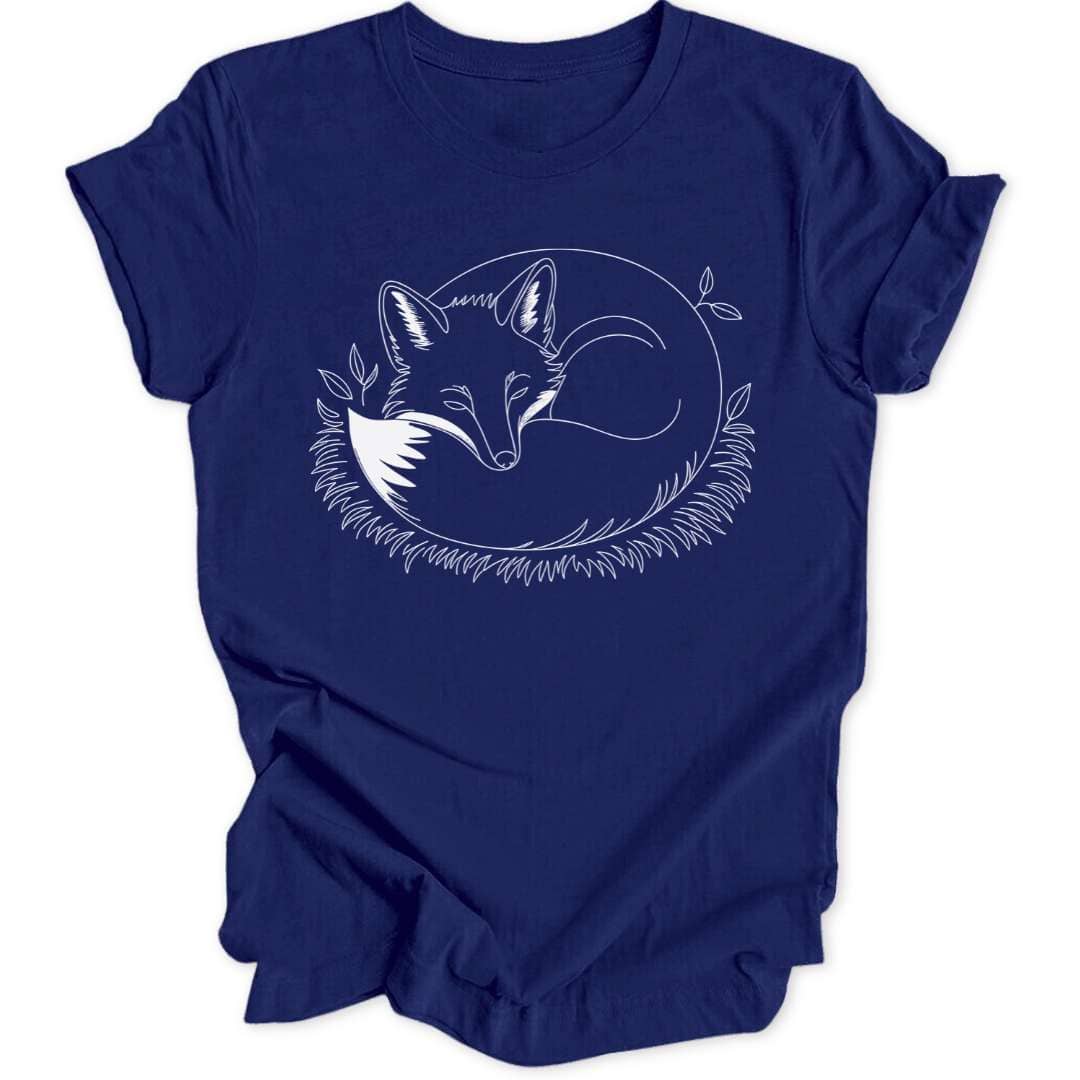 Cozy Fuchs Unisex T-Shirt T-Shirt Navy / S