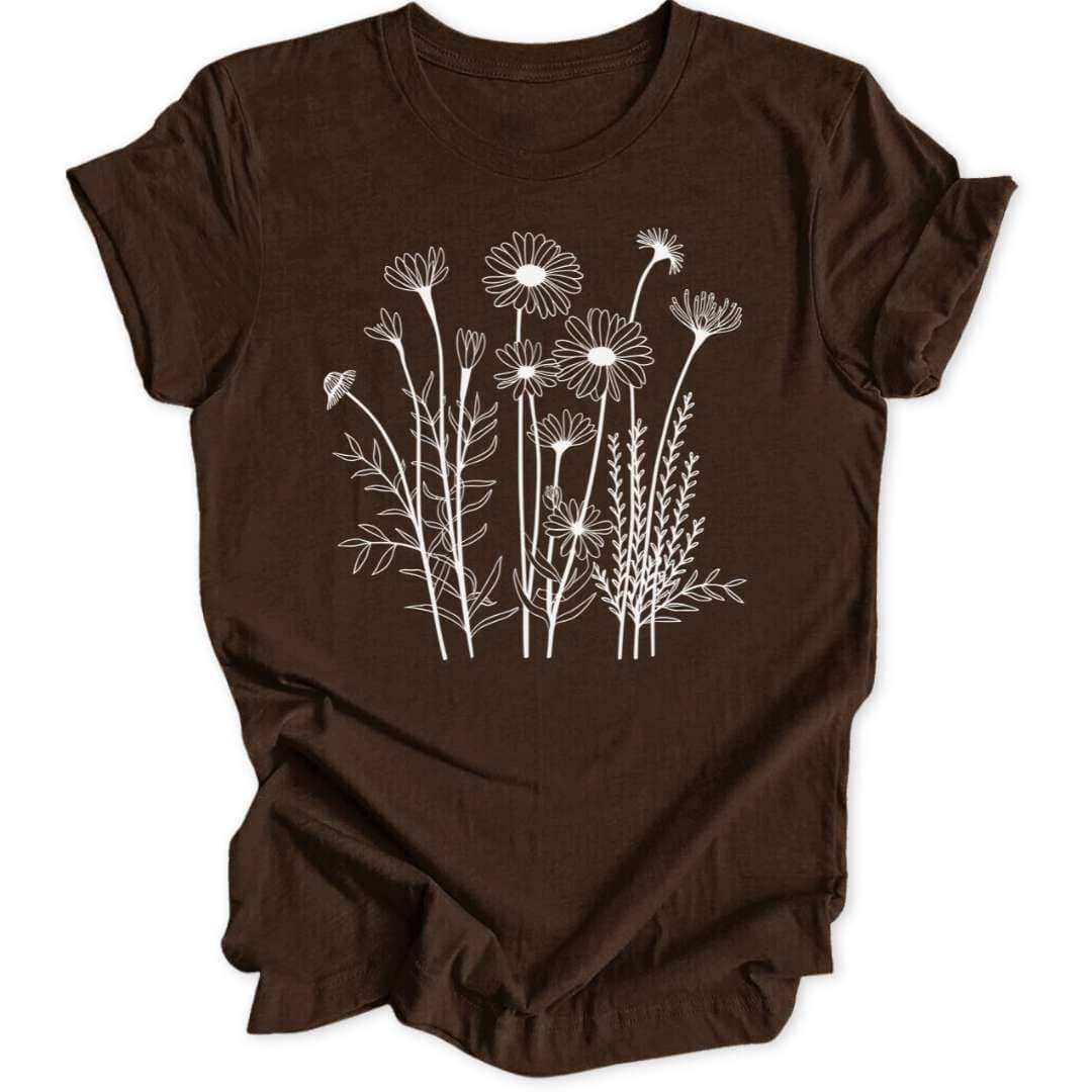 Delicate Flowers T-Shirt T-Shirt Braun / S