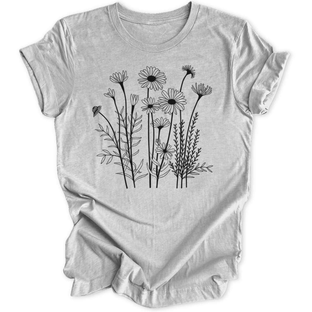 Delicate Flowers T-Shirt T-Shirt Sport Grey / S