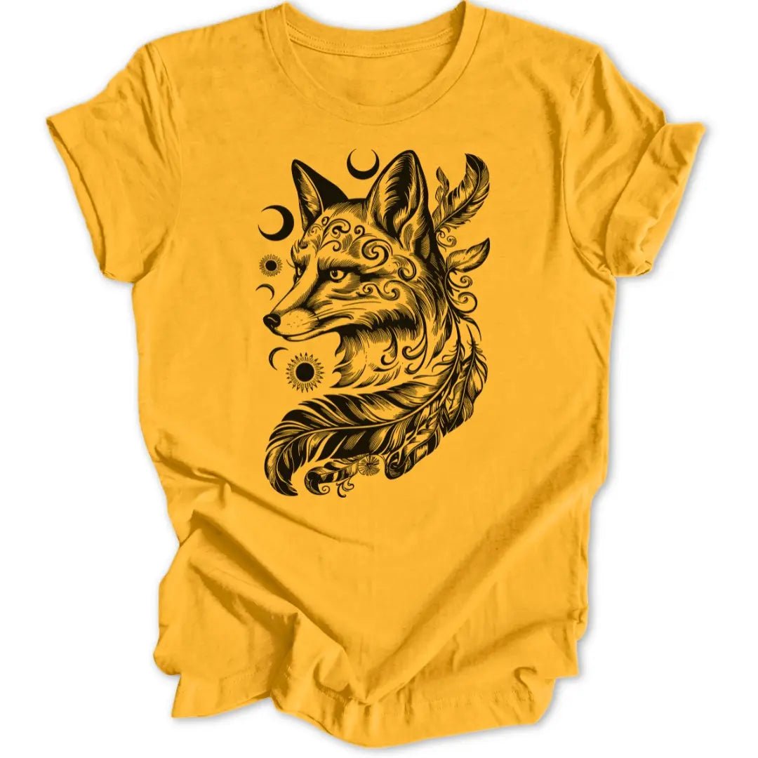 Feather Fox Unisex T-Shirt - Wild Spirit