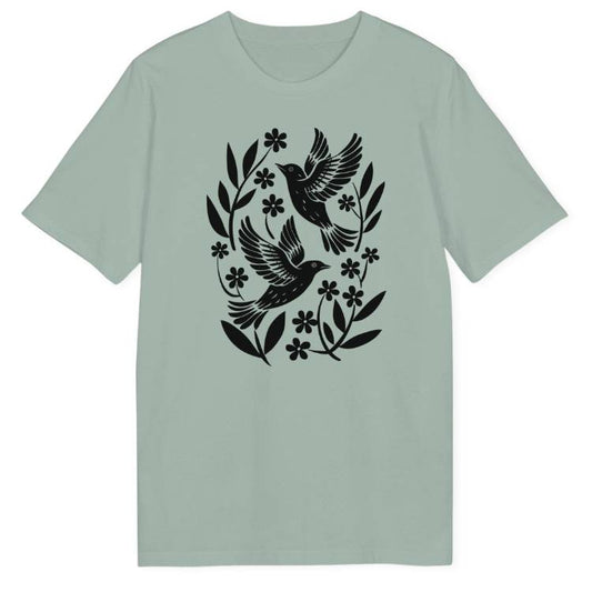 Floral Birds Bio T-Shirt - Wild Spirit