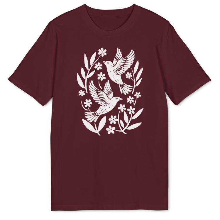 Floral Birds Bio T-Shirt - Wild Spirit