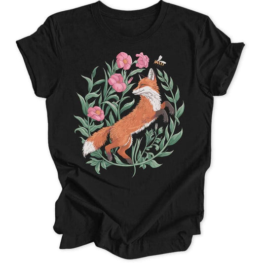 Floral Fox Unisex T-Shirt - Wild Spirit