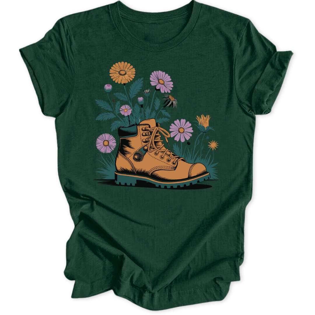 Flower Boot Unisex T-Shirt - Wild Spirit