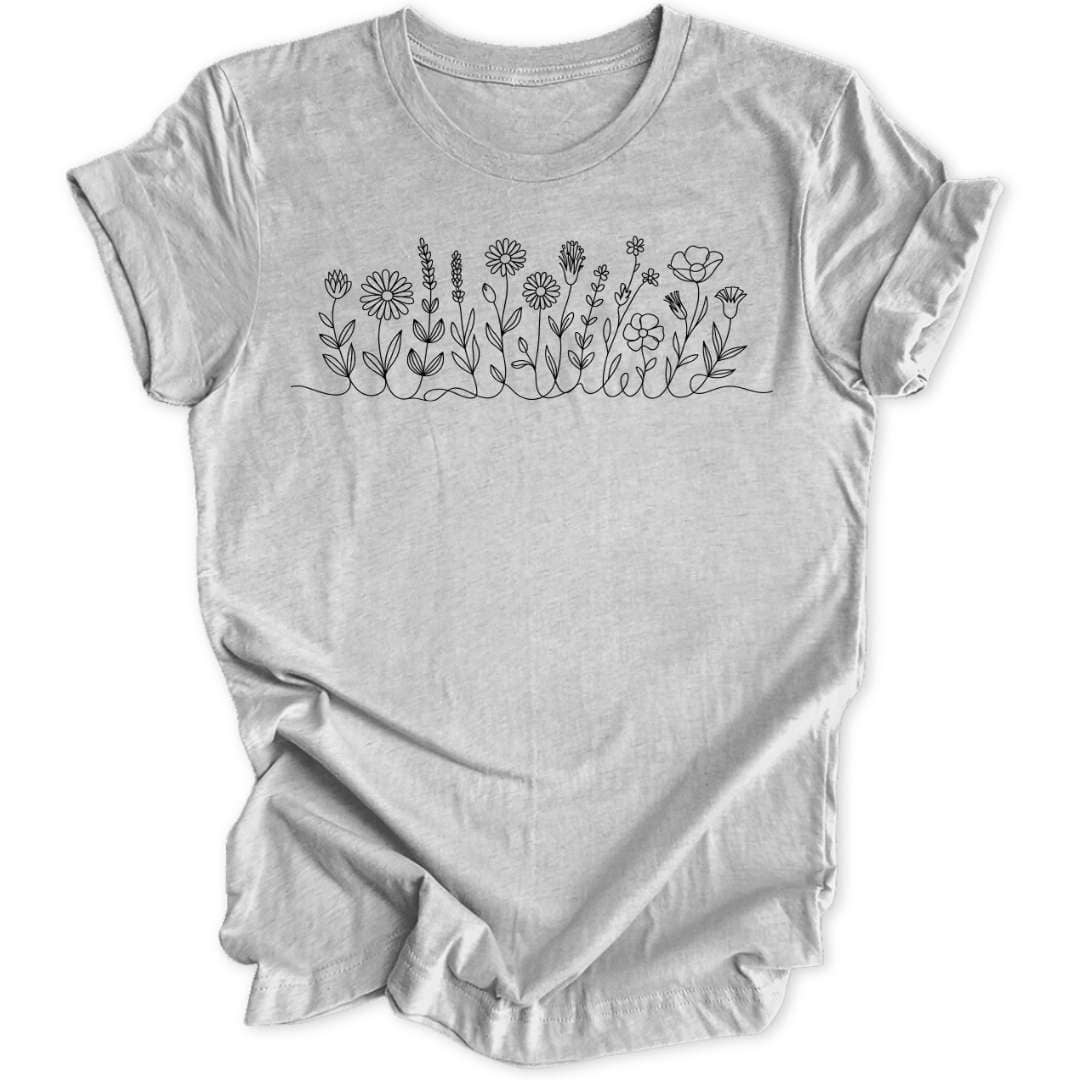 Flower Line Unisex T-Shirt - Wild Spirit