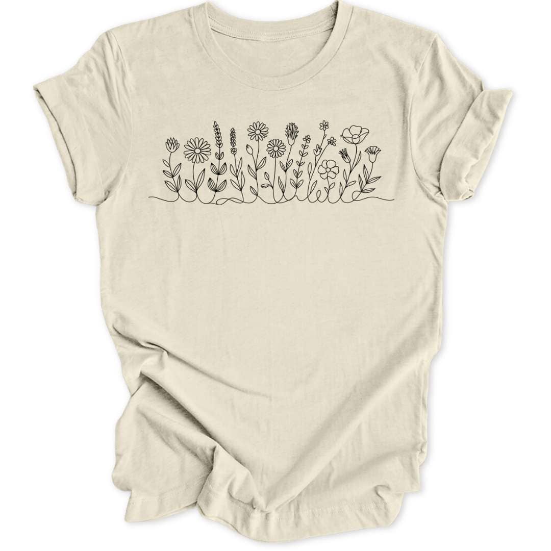 Flower Line Unisex T-Shirt - Wild Spirit
