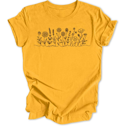 Flower Line Unisex T-Shirt - Wild Spirit