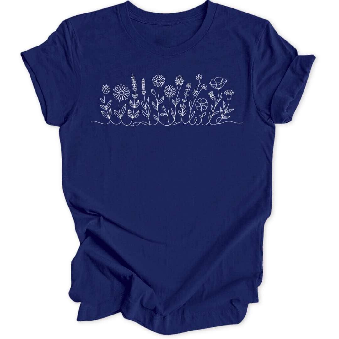 Flower Line Unisex T-Shirt - Wild Spirit