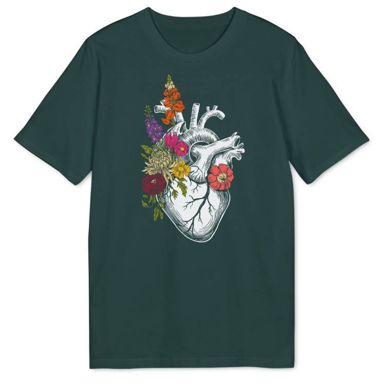 Flowers In My Heart Bio T-Shirt - Wild Spirit