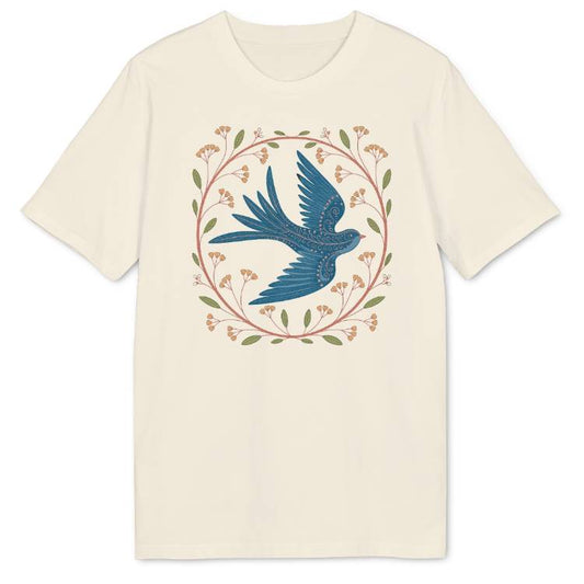 Folk Art Bird Bio T-Shirt - Wild Spirit