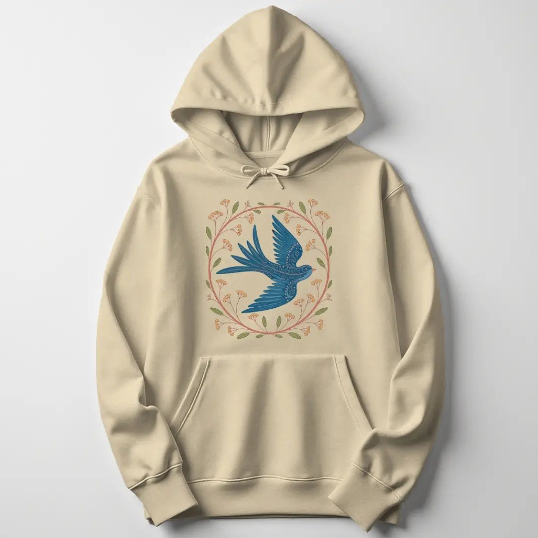 Folk Art Bird Unisex Hoodie - Wild Spirit