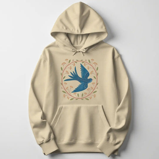 Folk Art Bird Unisex Hoodie - Wild Spirit