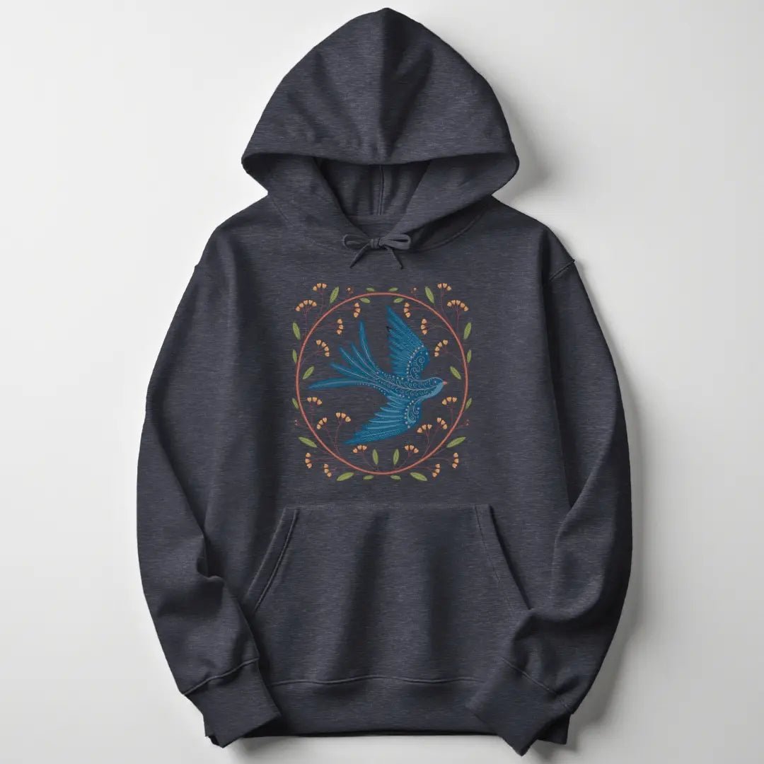 Folk Art Bird Unisex Hoodie - Wild Spirit