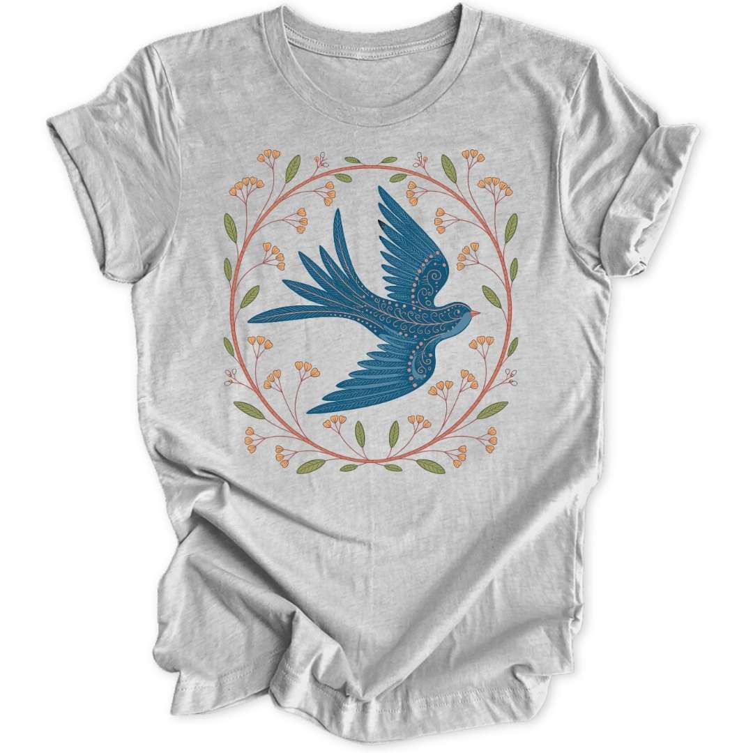 Folk Art Bird Unisex T-Shirt - Wild Spirit