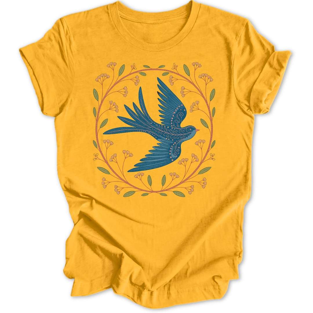 Folk Art Bird Unisex T-Shirt - Wild Spirit