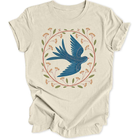 Folk Art Bird Unisex T-Shirt - Wild Spirit