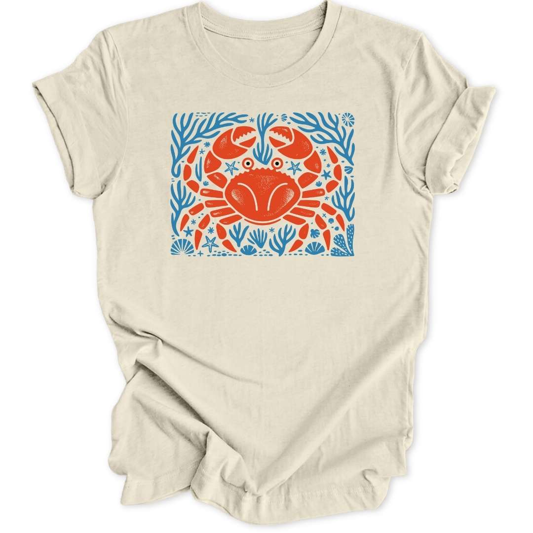 Folk Art Crab Unisex T-Shirt - Wild Spirit