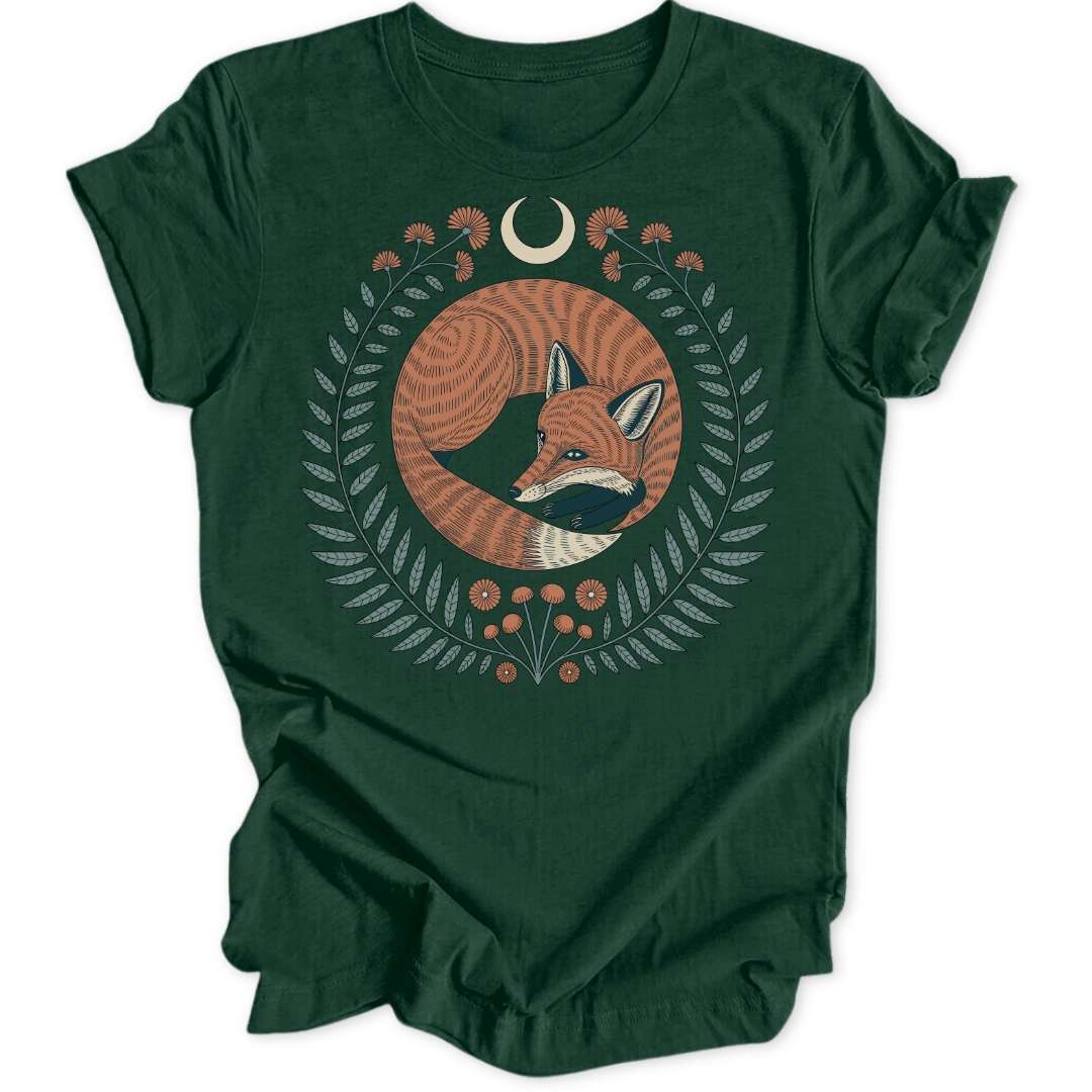 Folk Art Fox Unisex T-Shirt - Wild Spirit