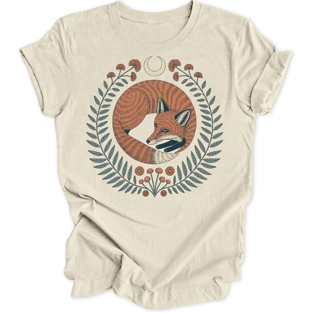 Folk Art Fox Unisex T-Shirt - Wild Spirit