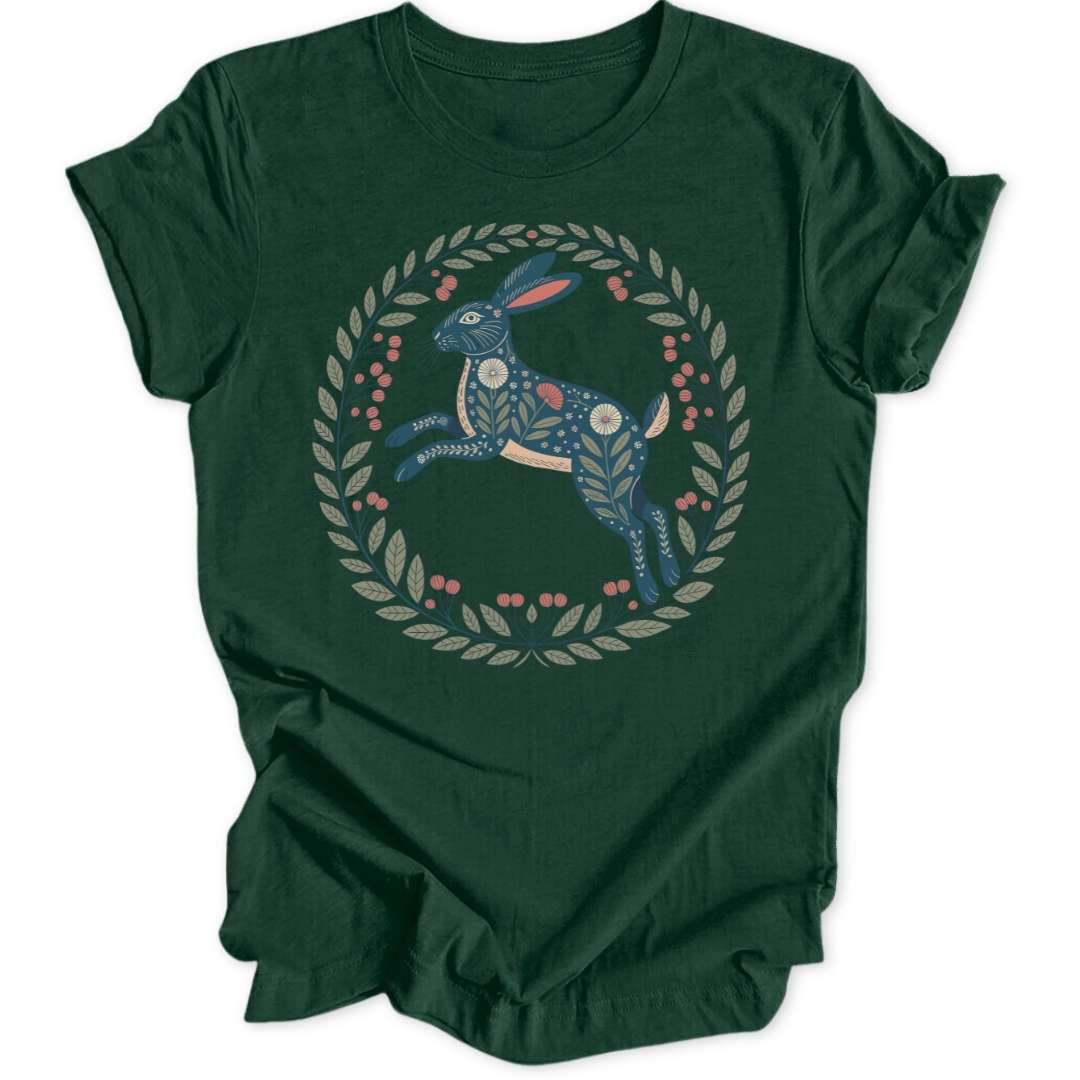 Folk Art Hase Unisex T-Shirt - Wild Spirit