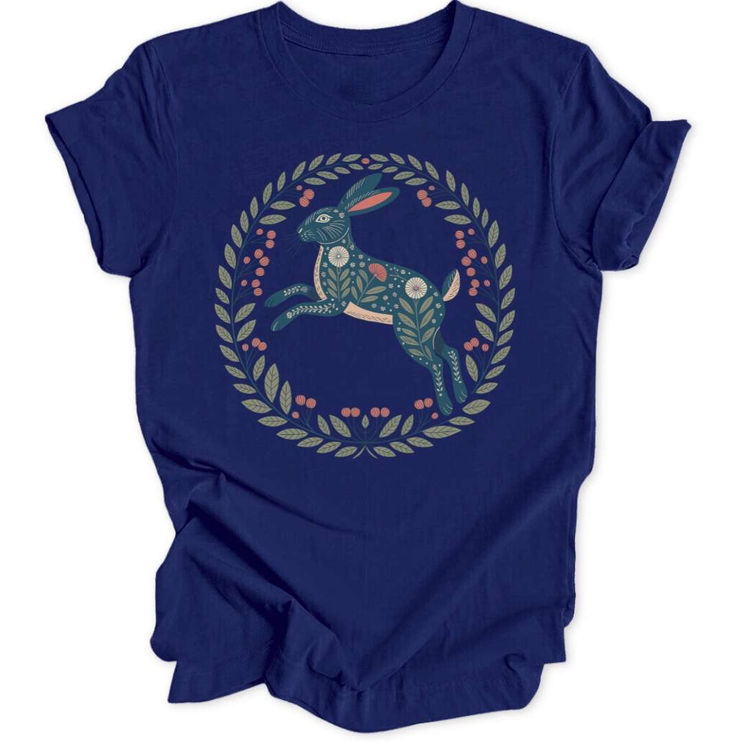 Folk Art Hase Unisex T-Shirt - Wild Spirit